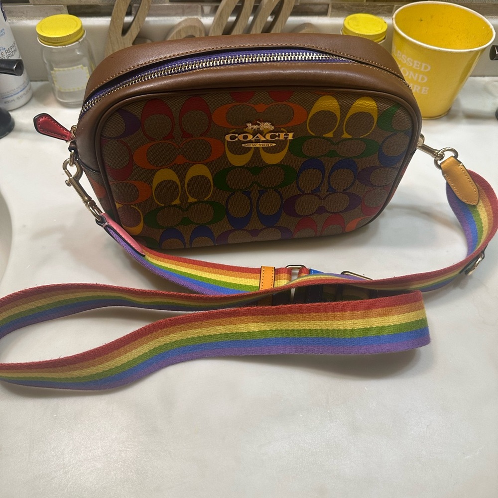 Coach Multicolor Signature Crossbody Bag